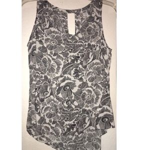 Geometric black and white dress shirt